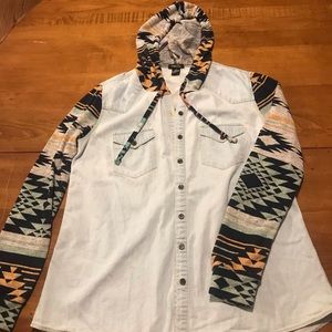 Denim/Aztec Button down